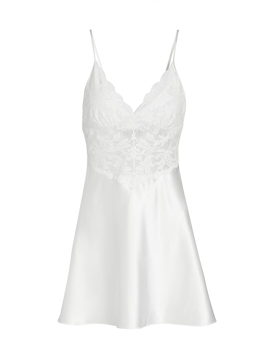 Women's Lorena Satin Nightie - Ivory - Size XL
