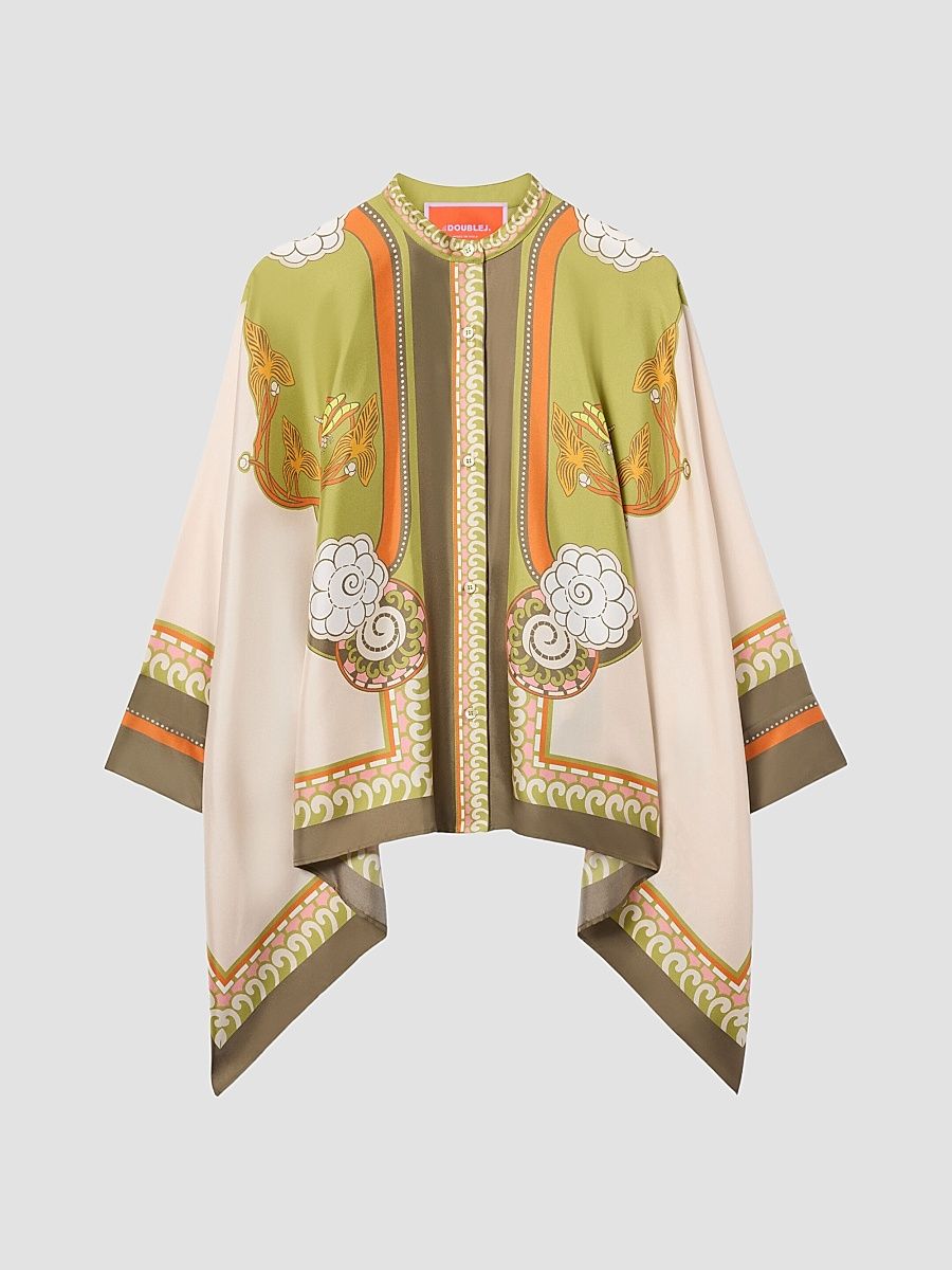 Women's Foulard Shirt - Ambrosia Placee Ivory - Size XL