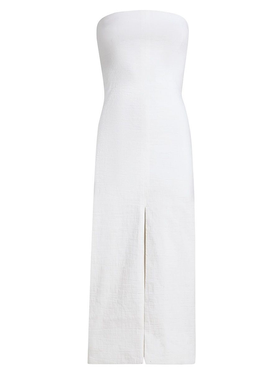 Women's The Ames Strapless Midi-Dress - White - Size 8