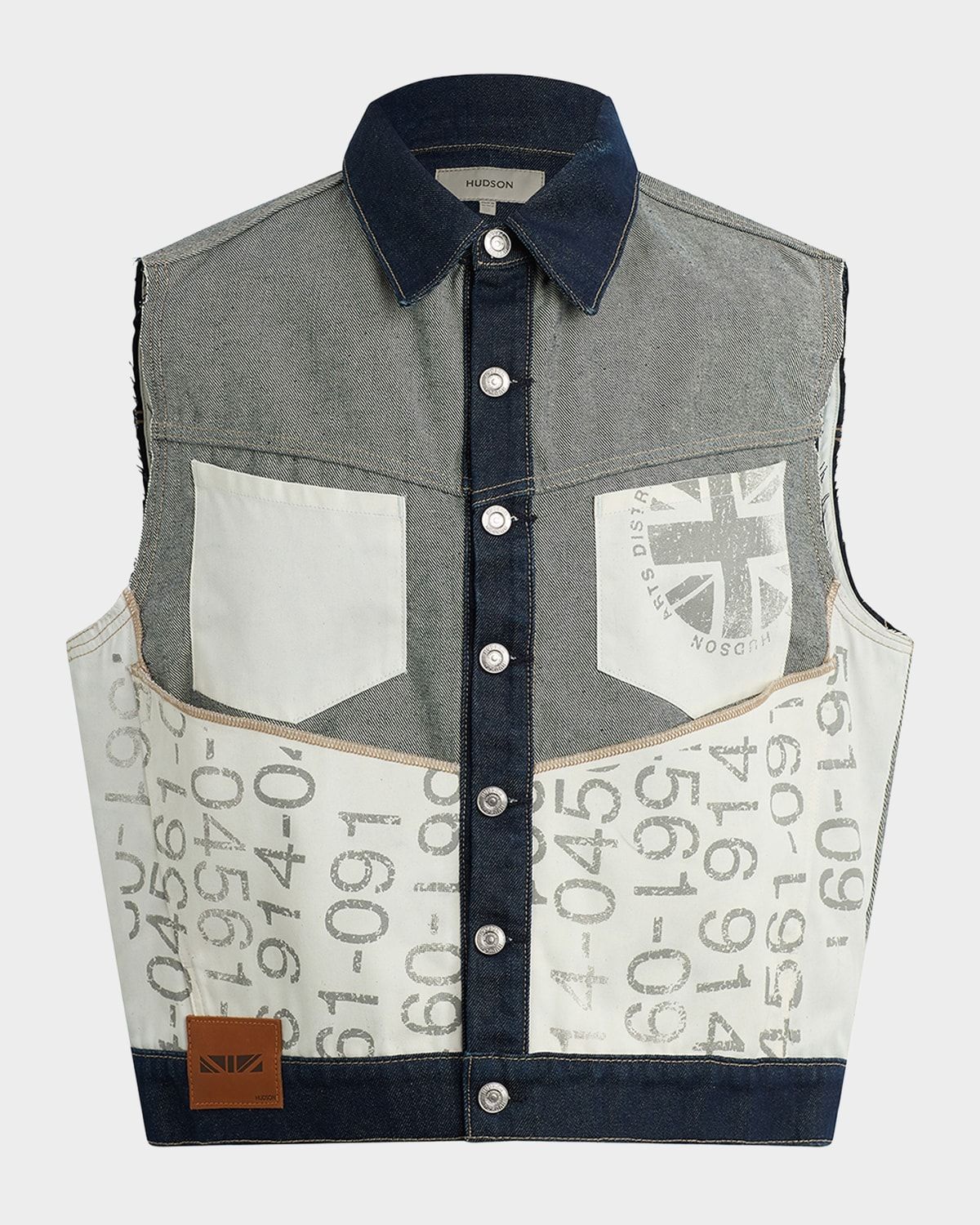 Men & apos;s Columbus Mixed Media Denim Vest