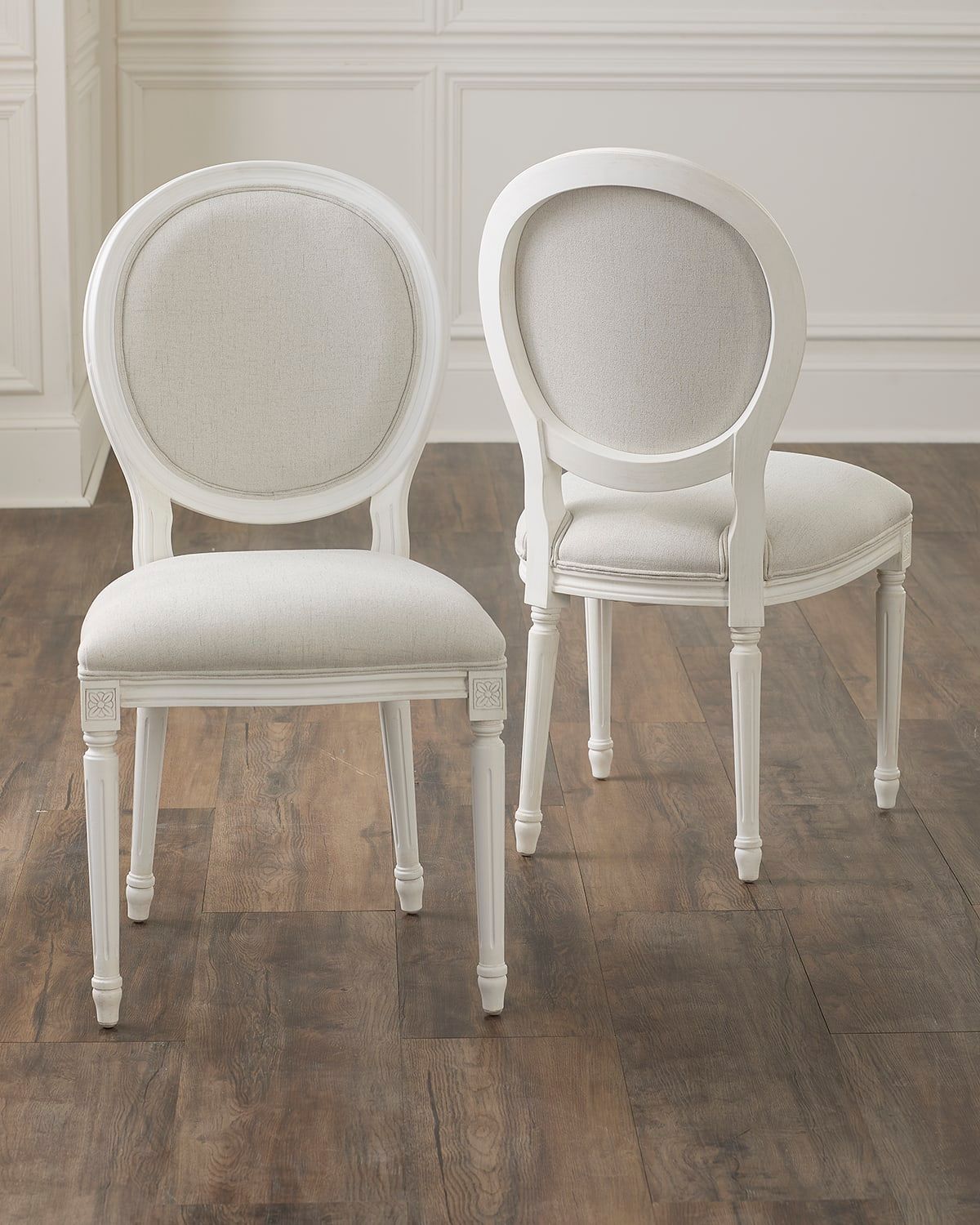 Oval Side Dining Chairs, Set of 2
