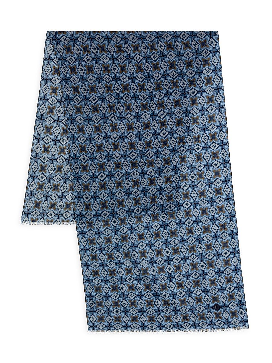 Men's Geometric Wool Scarf