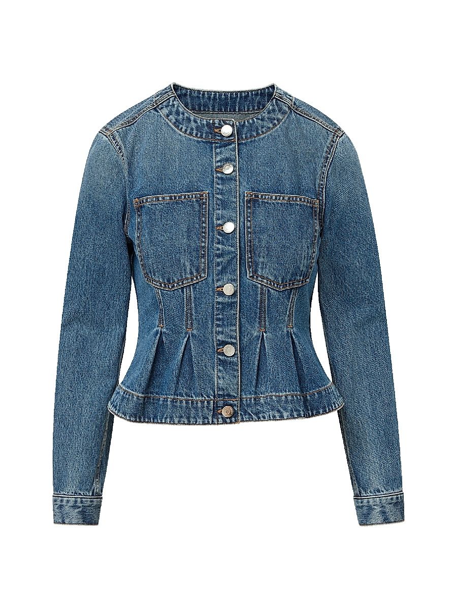 Women's Zahara Denim Peplum Jacket - Time Warp - Size Large