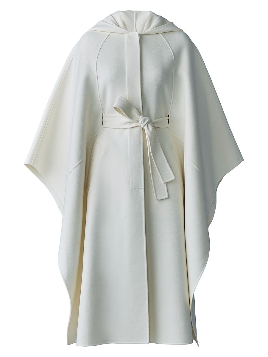 Women's Kirstyn Double-Face Wool Cape Coat - Cream - Size XS