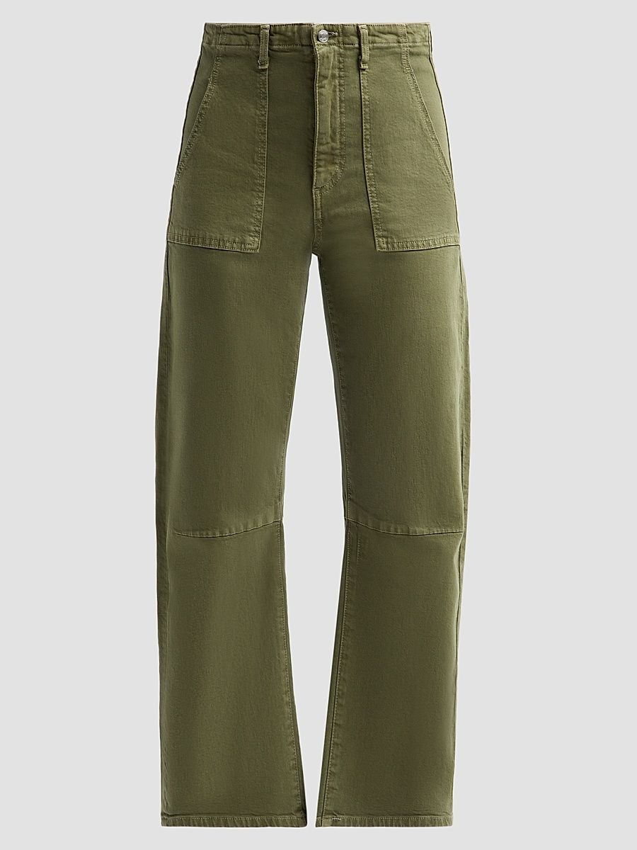 Women's Utility Soft Barrel Jeans - Olive Green - Size 32