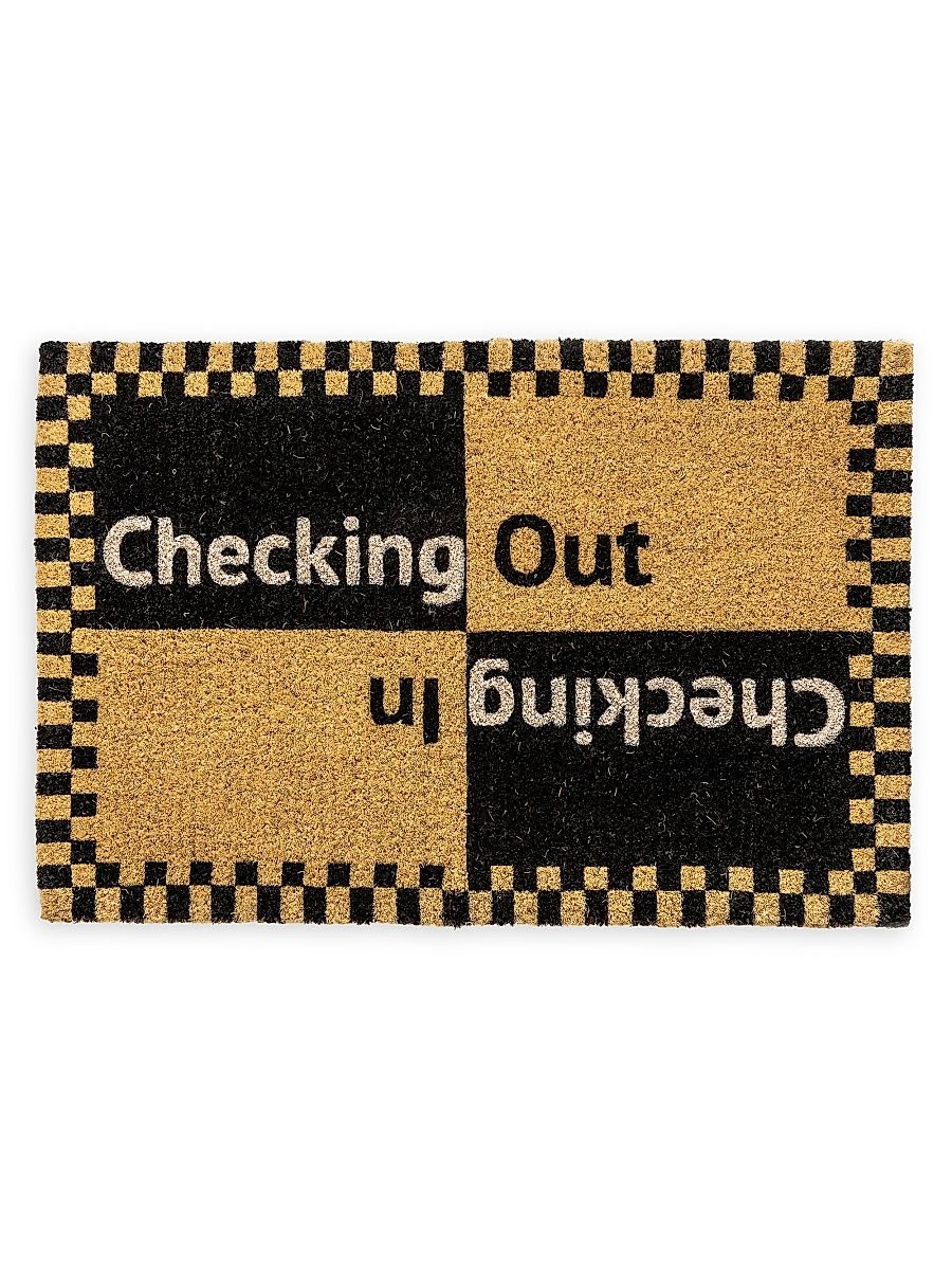 Checking In Checking Out Entrance Mat