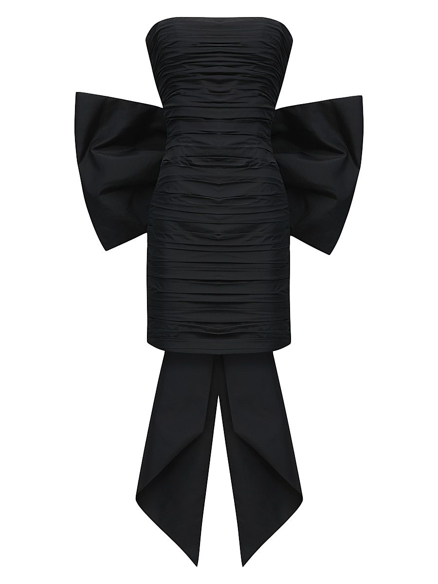 Women's Lina Back Bow Minidress - Black Oyster - Size 10