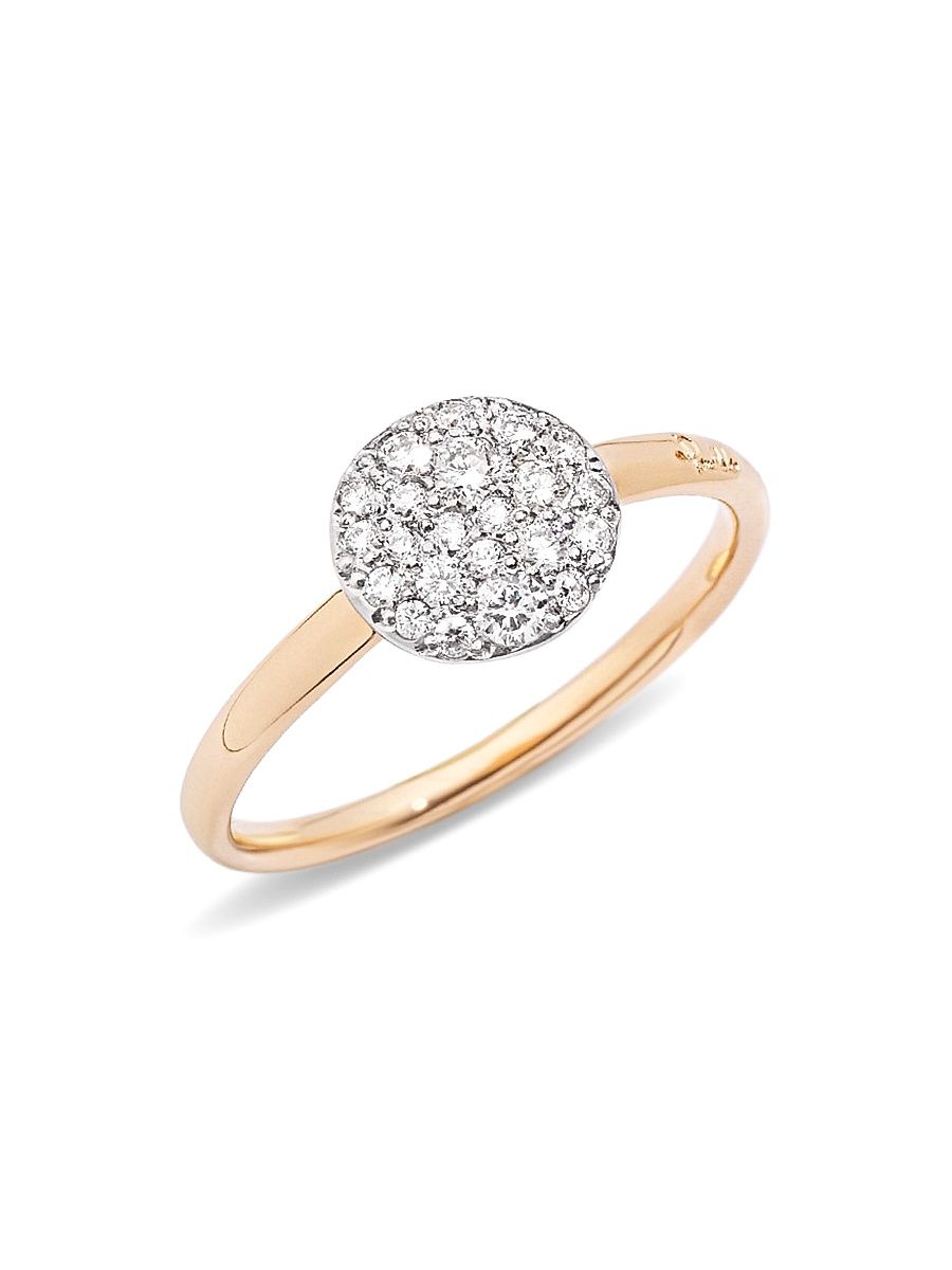 Women's Sabbia 18K Rose Gold, Rhodium-Plated & 0.24 TCW Diamond Ring - Rose Gold - Size 6.25