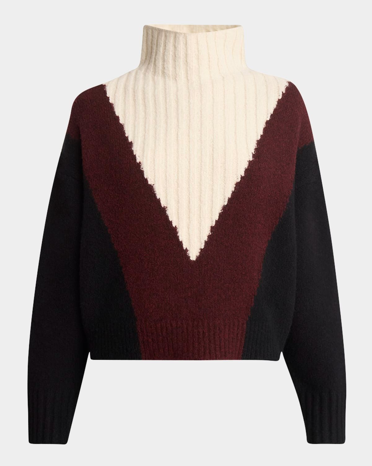 Alma Graphic Cashmere Turtleneck Sweater