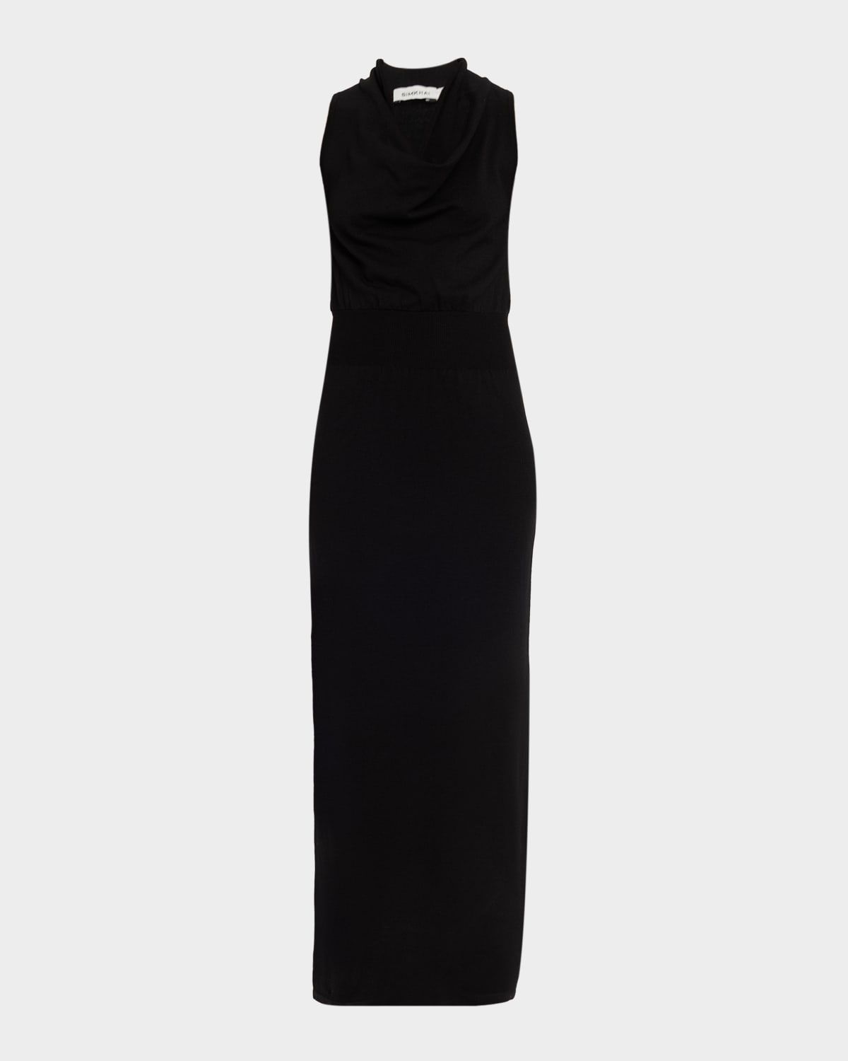 Ramona Knit Cowl-Neck Midi Dress