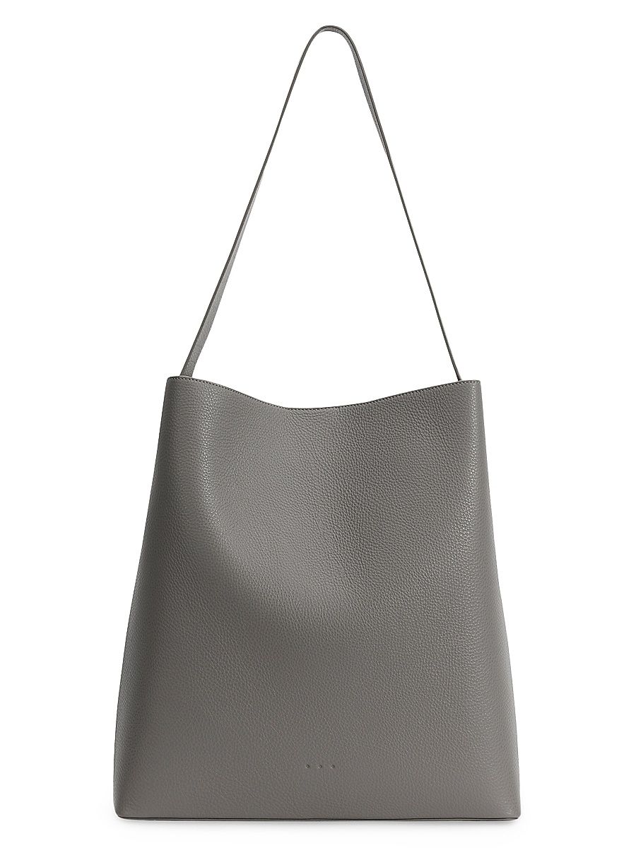 Women's Sac Smooth Leather Tote Bag - Grain Zinco