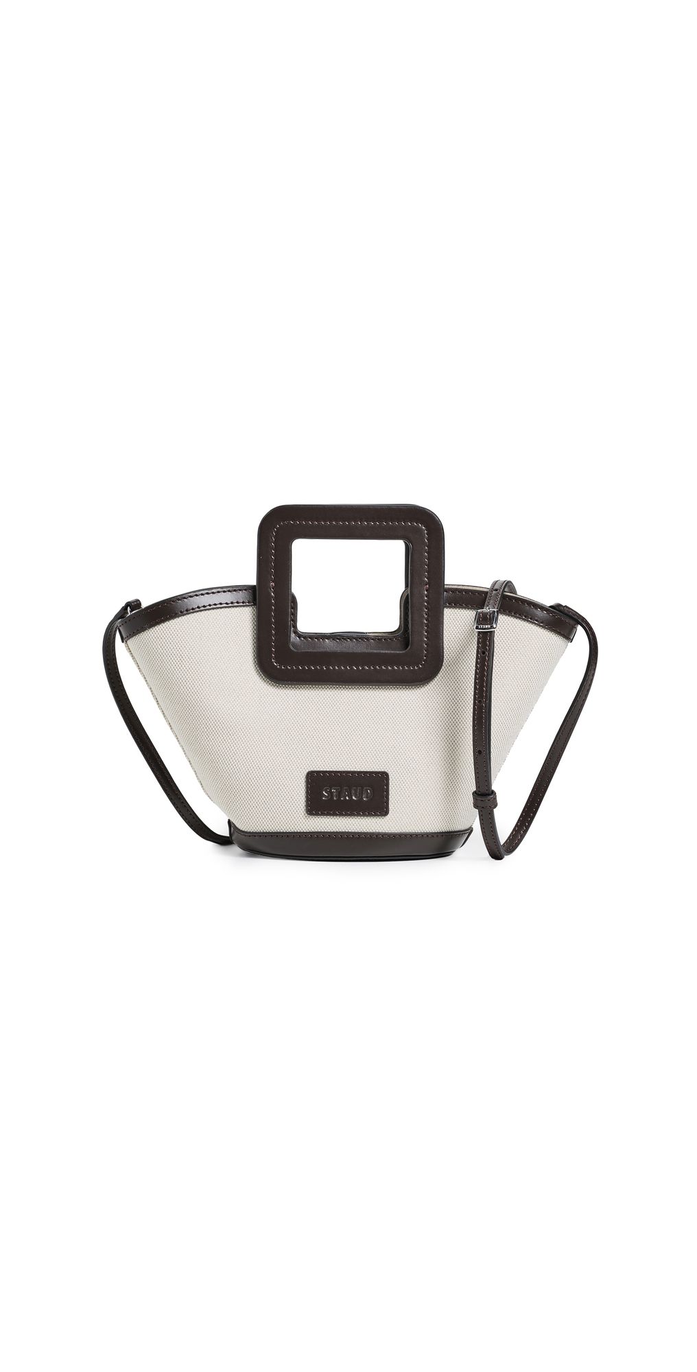 STAUD Shirley Mini Bucket Bag Natural/Espresso One Size
