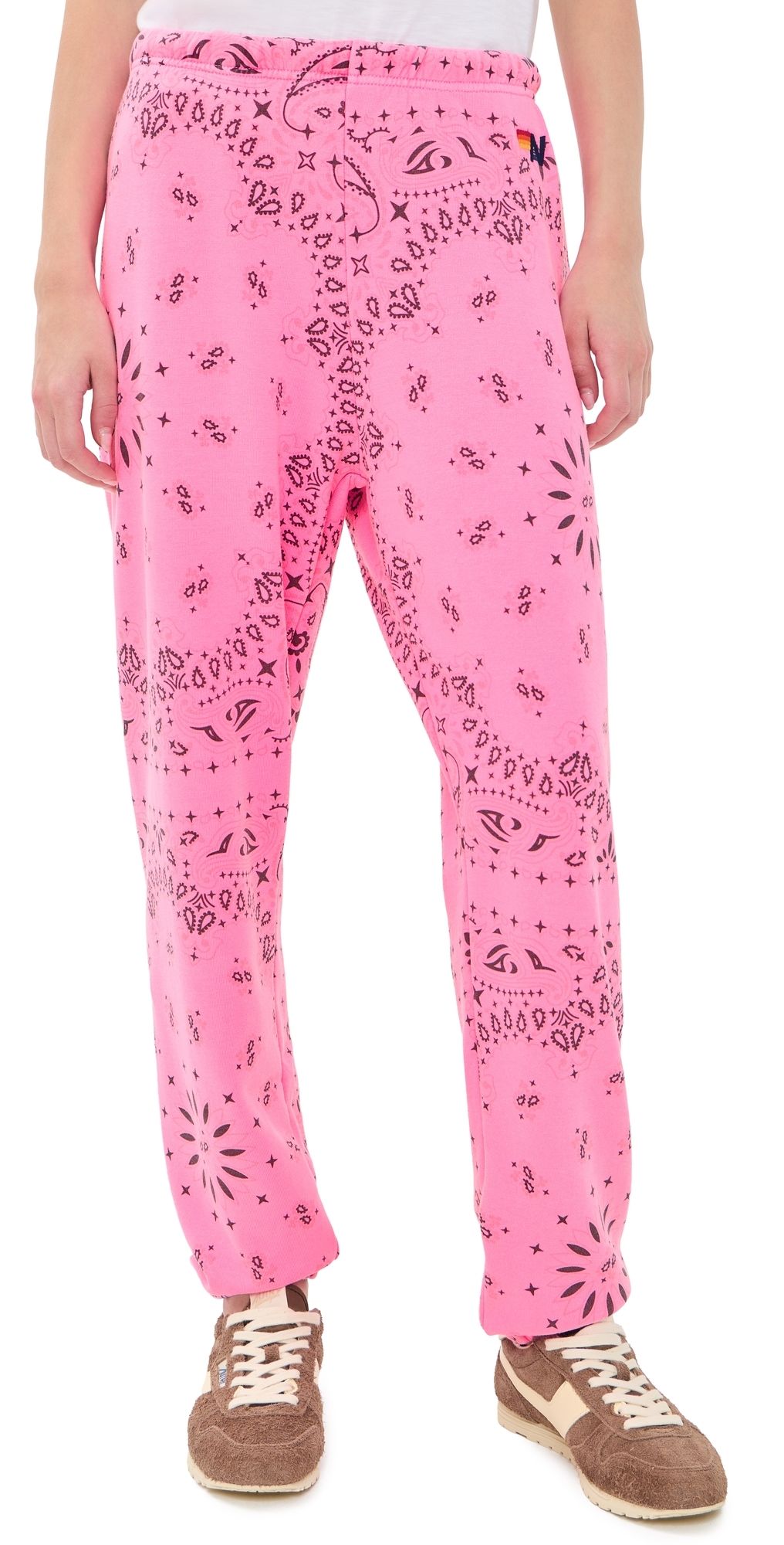 Aviator Nation Bandana Women's Sweatpants Neon Pink XS