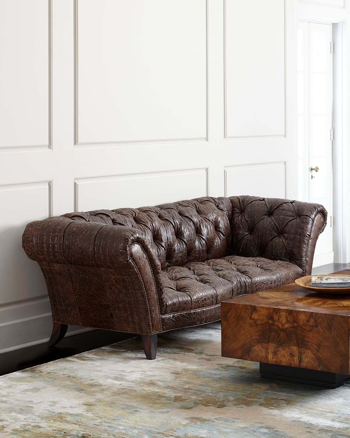 Fritz Tufted-Leather Sofa