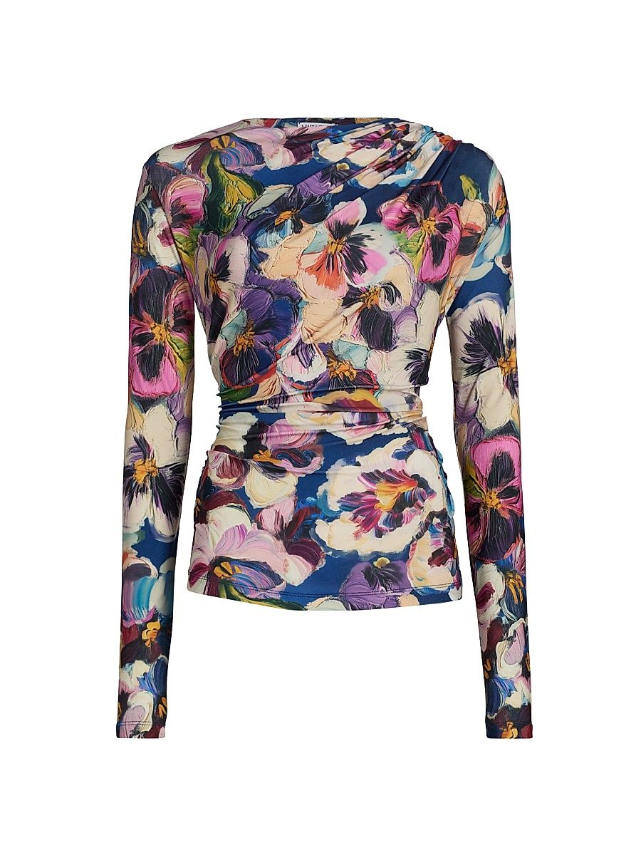Women's Carroll Lauren Floral Long-Sleeve Top - Size Large
