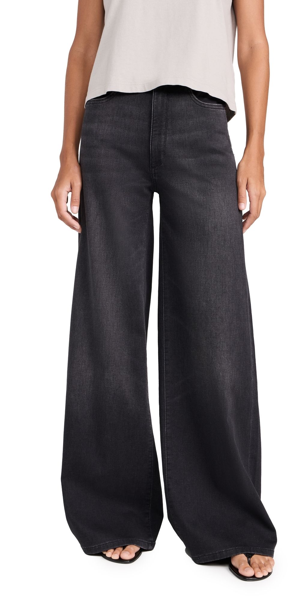 DL1961 Softwear Hepburn Wide Leg: High Rise Jeans '32 Dark Haze (Softwear) 28