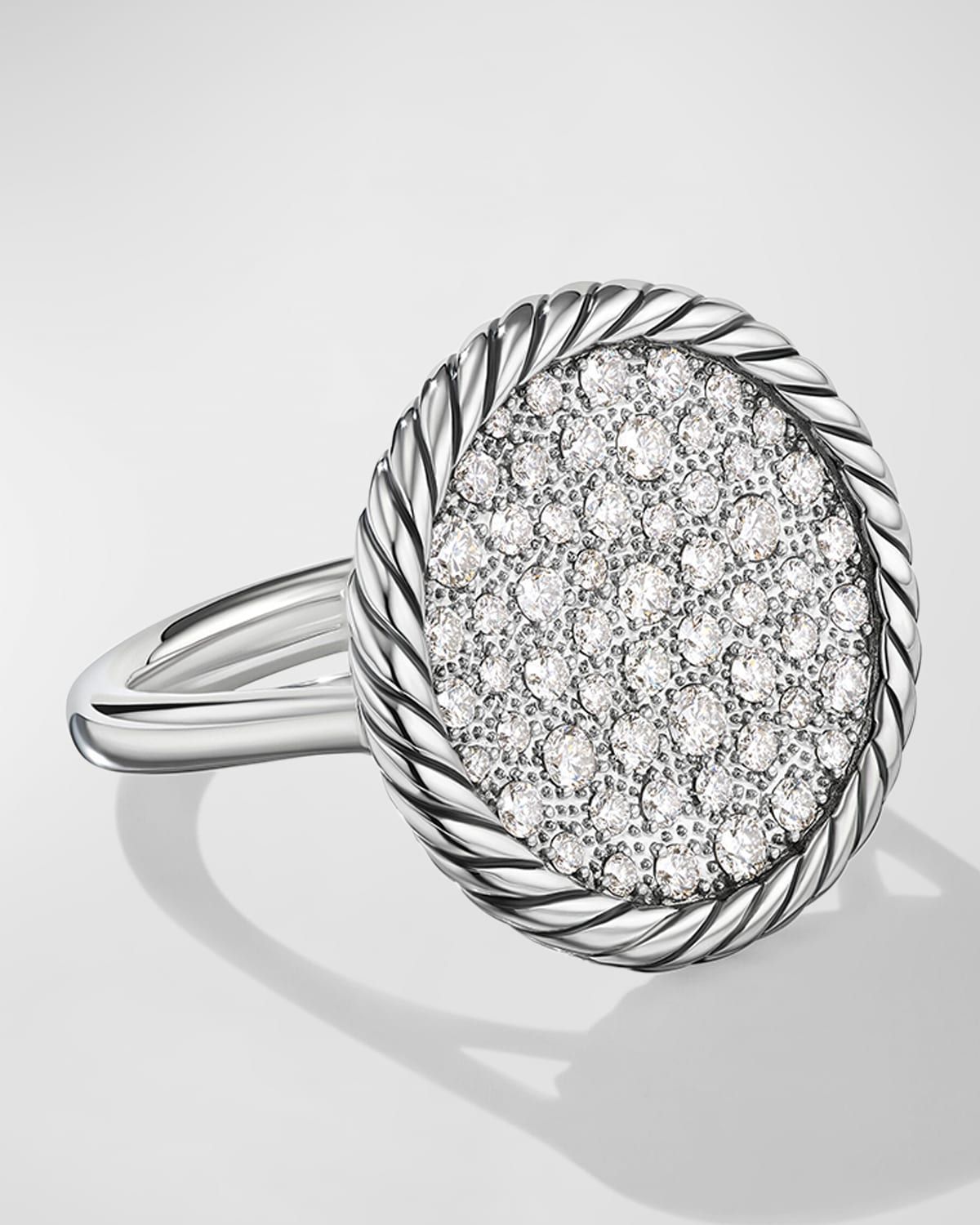 Elements Ring with Diamonds in Silver, 21.2mm