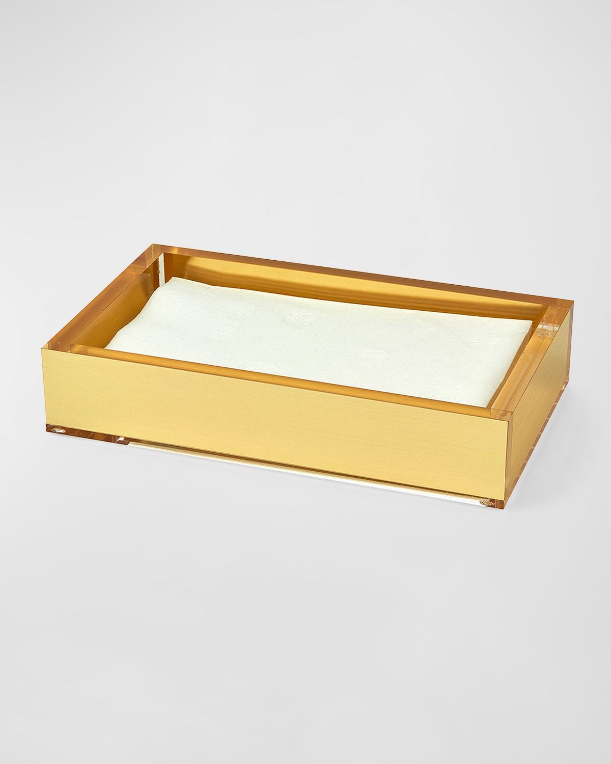 Lucite Guest Towel Tray