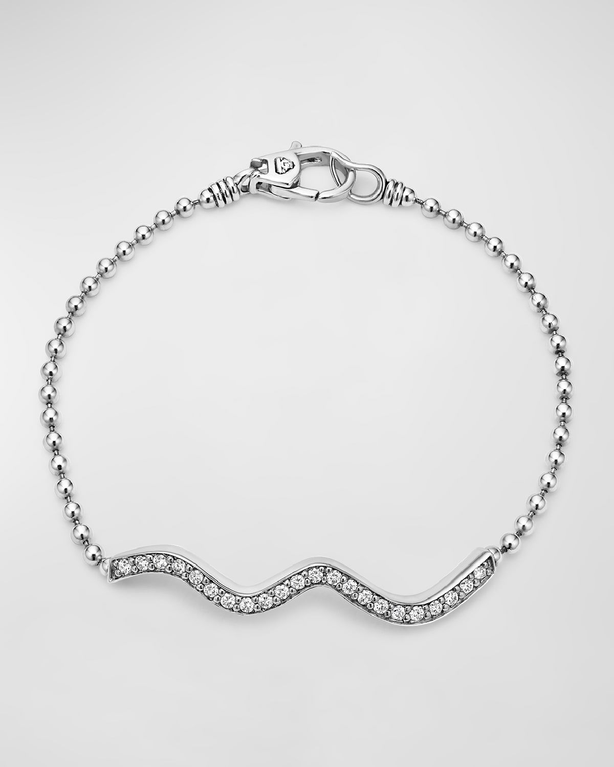 Caviar Spark Diamond Wave 45mm Chain Bracelet, Size 7