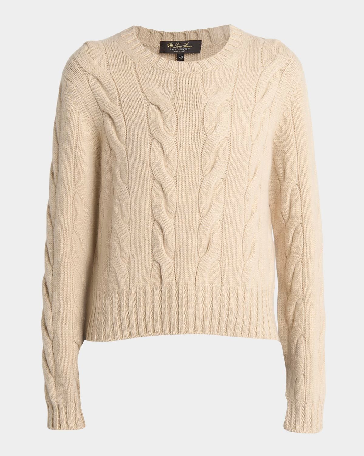 Napier Cashmere Cable-Knit Sweater