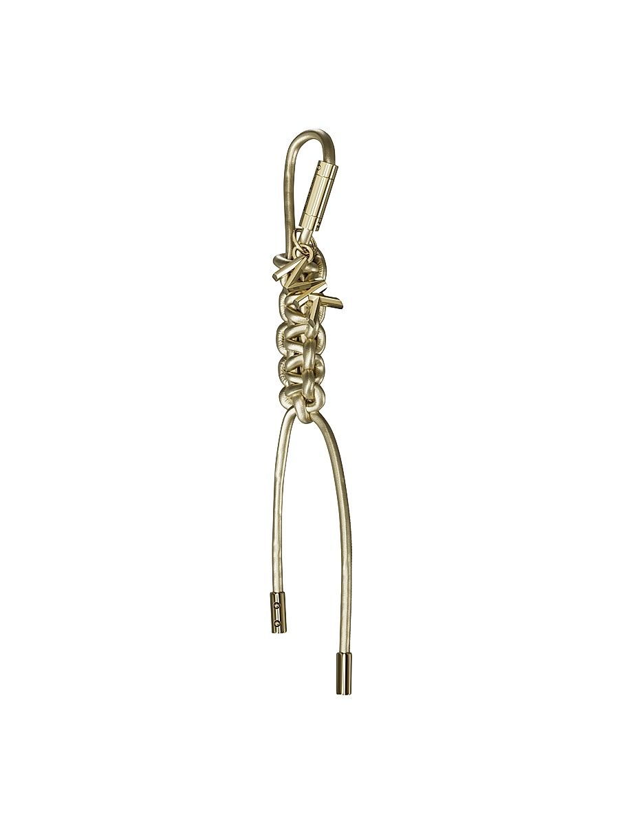 Women's Metallic Braided Bag Charm - Gold