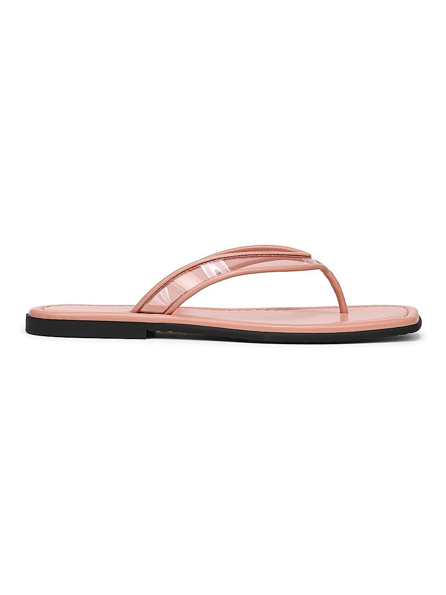 Women's Clea Leather Flat Sandals - Muted Clay - Size 10