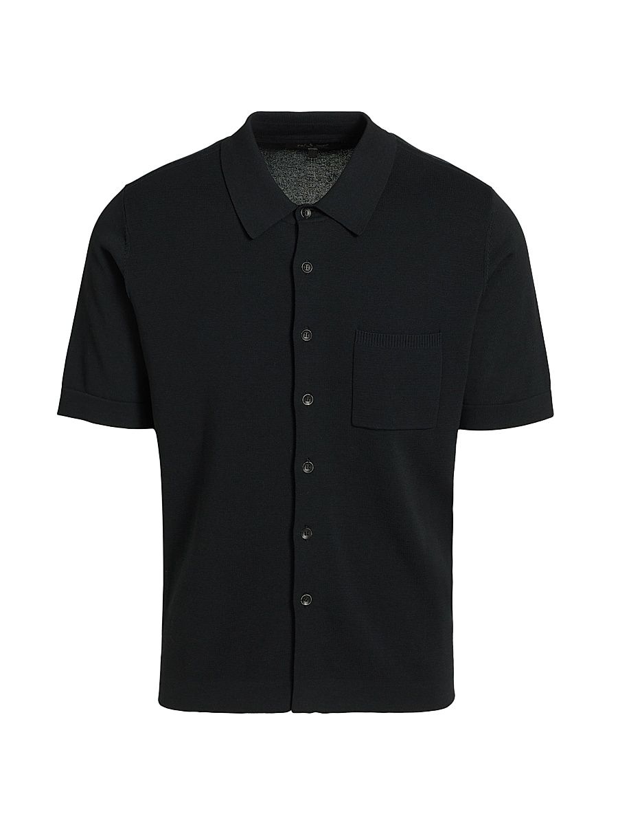 Men's Dalton Refined Knit Shirt - Black - Size Medium