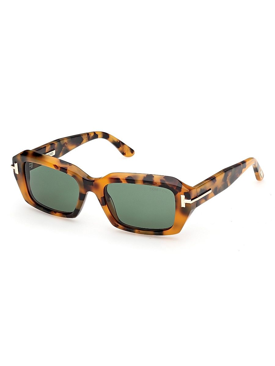 Women's 53MM Rectangular Sunglasses - Brown Green