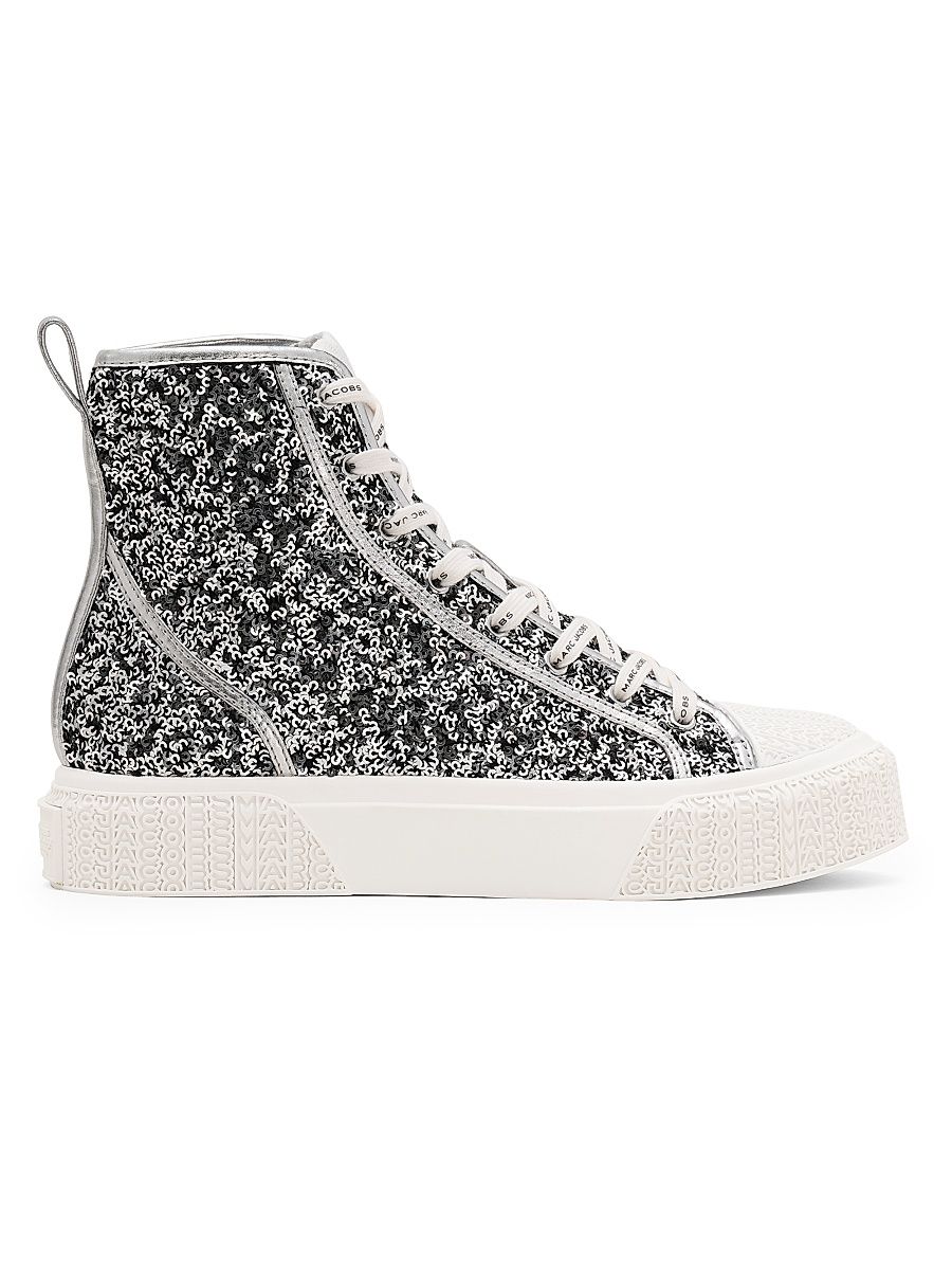 Women's The Sequin High-Top Sneakers - Silver - Size 5
