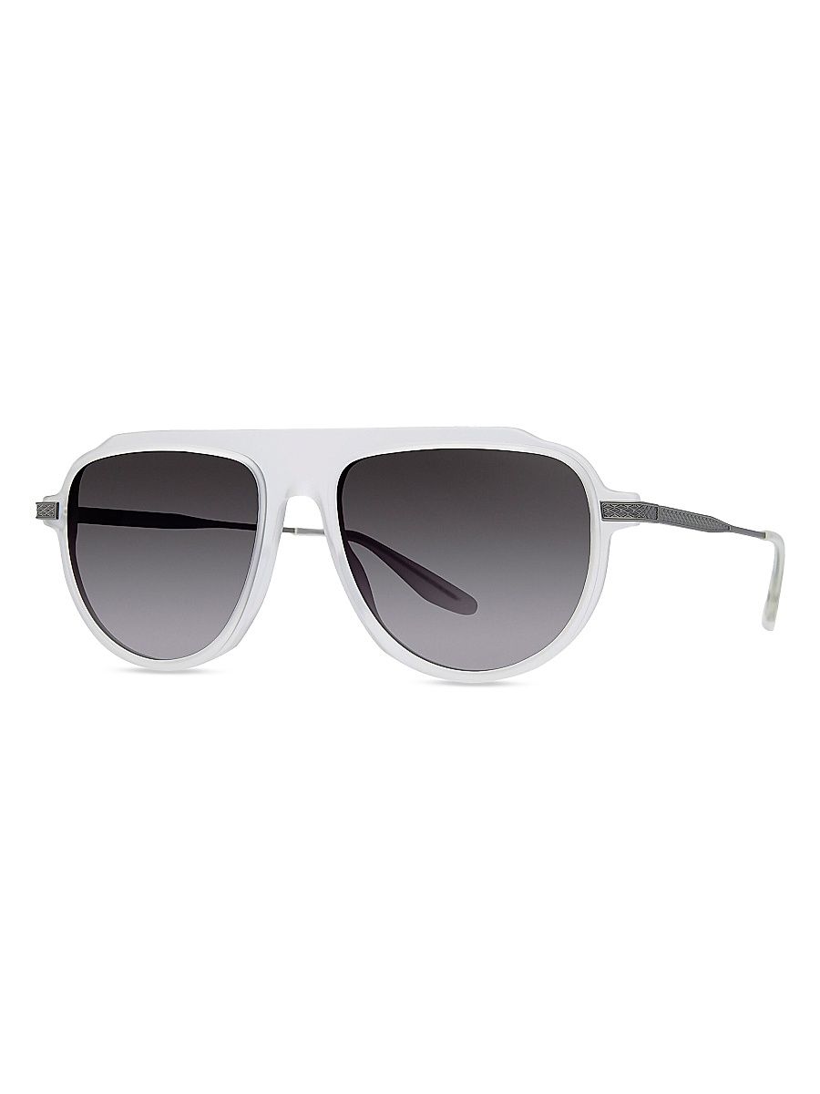 Men's Avtak Sport Matte 57MM Aviator Sunglasses - Matte Crystal Gunmetal Smolder