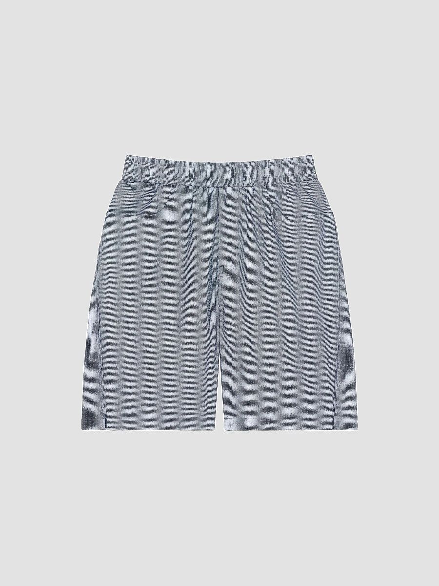 Givenchy Men's Couture Seam Striped Bermuda Shorts in Cotton - Grey - Size Large