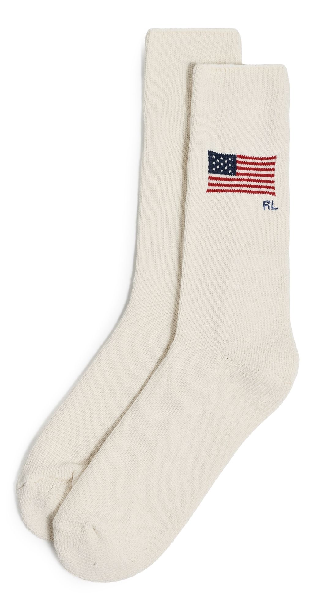 Polo Ralph Lauren Flag Crew Socks Cream 10-13