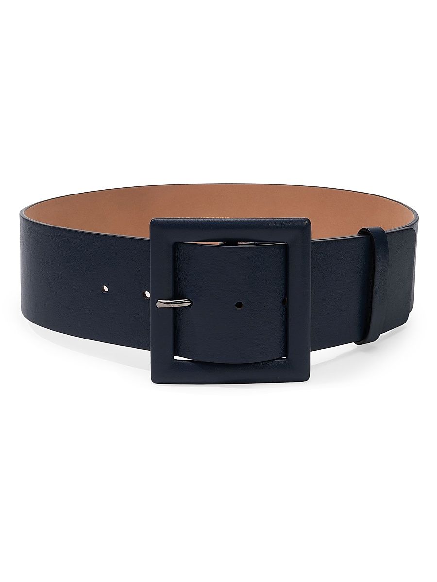 Women's Icon Large Square Buckle Belt - Midnight - Size XL