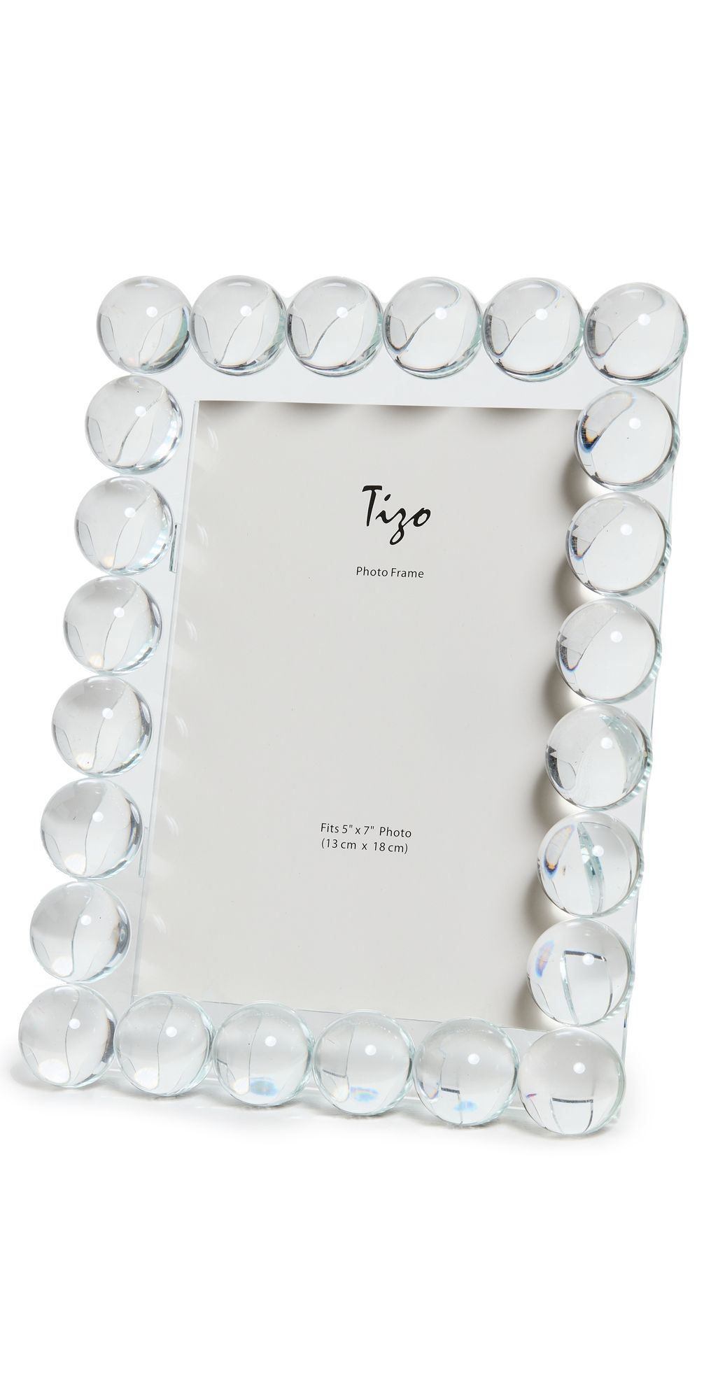 Tizo Design Crystal Glass Bubble Frame 5x7 Clear One Size
