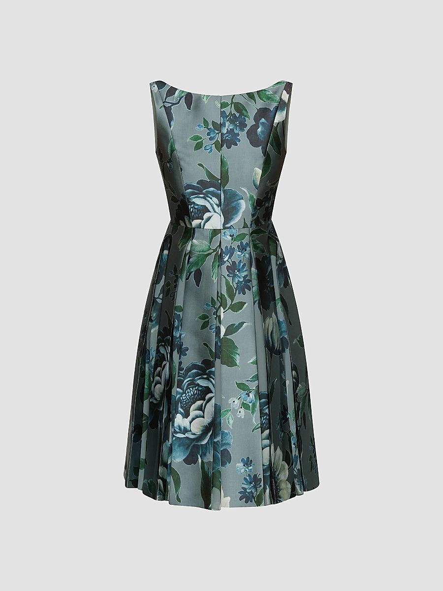 Women's Anatasia Peony Print Midi Dress - Iceberg - Size 12