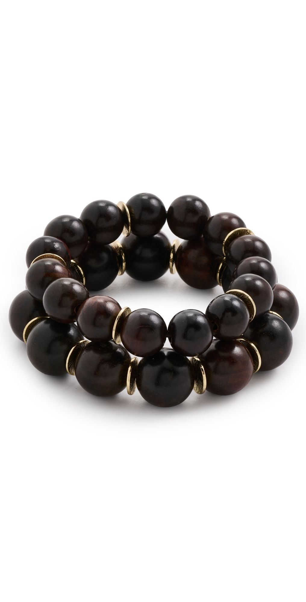 SHASHI Bois Bracelet Set Brown One Size