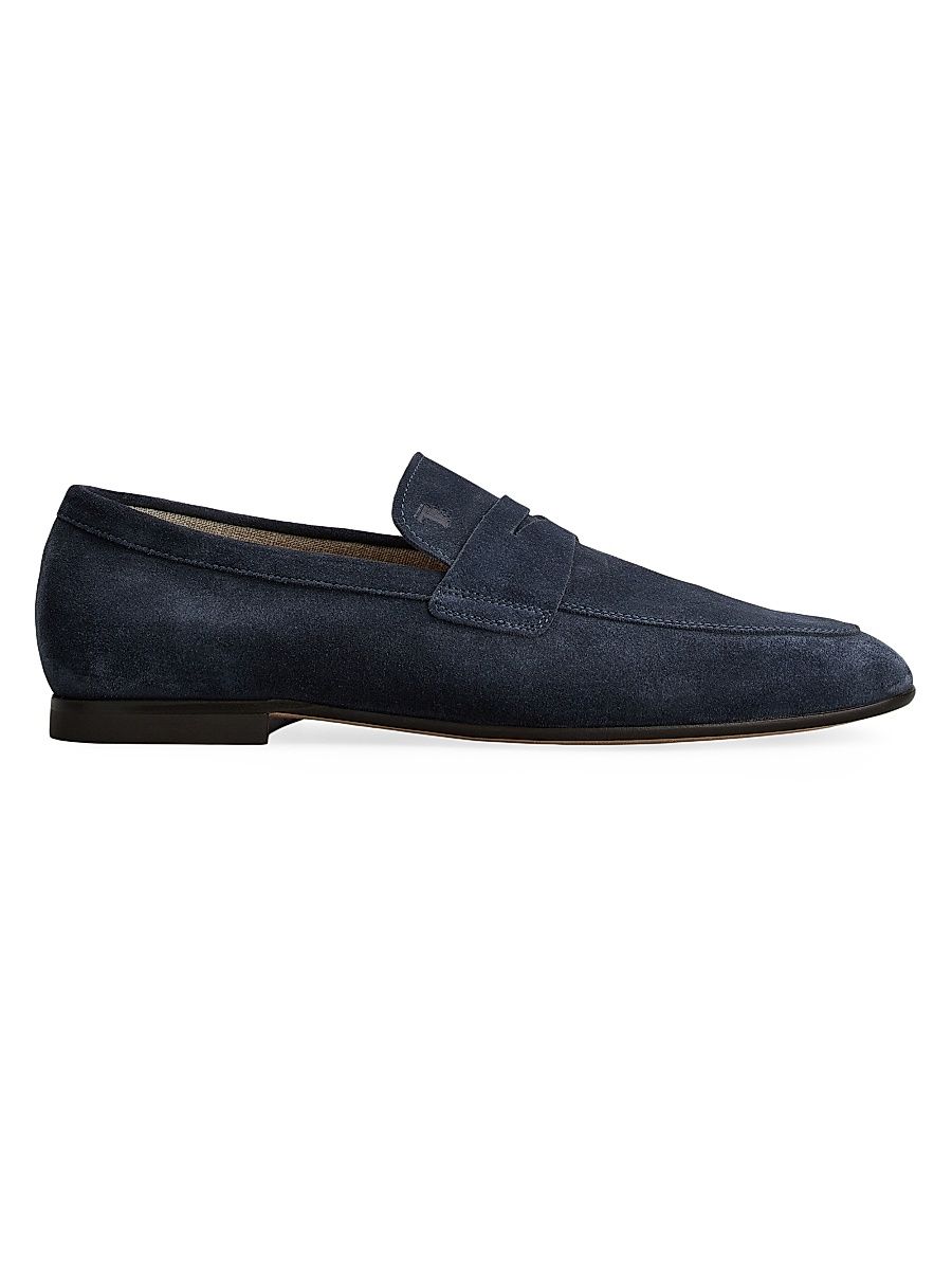 Men's Moc-Style Suede Loafers - Night - Size 14.5