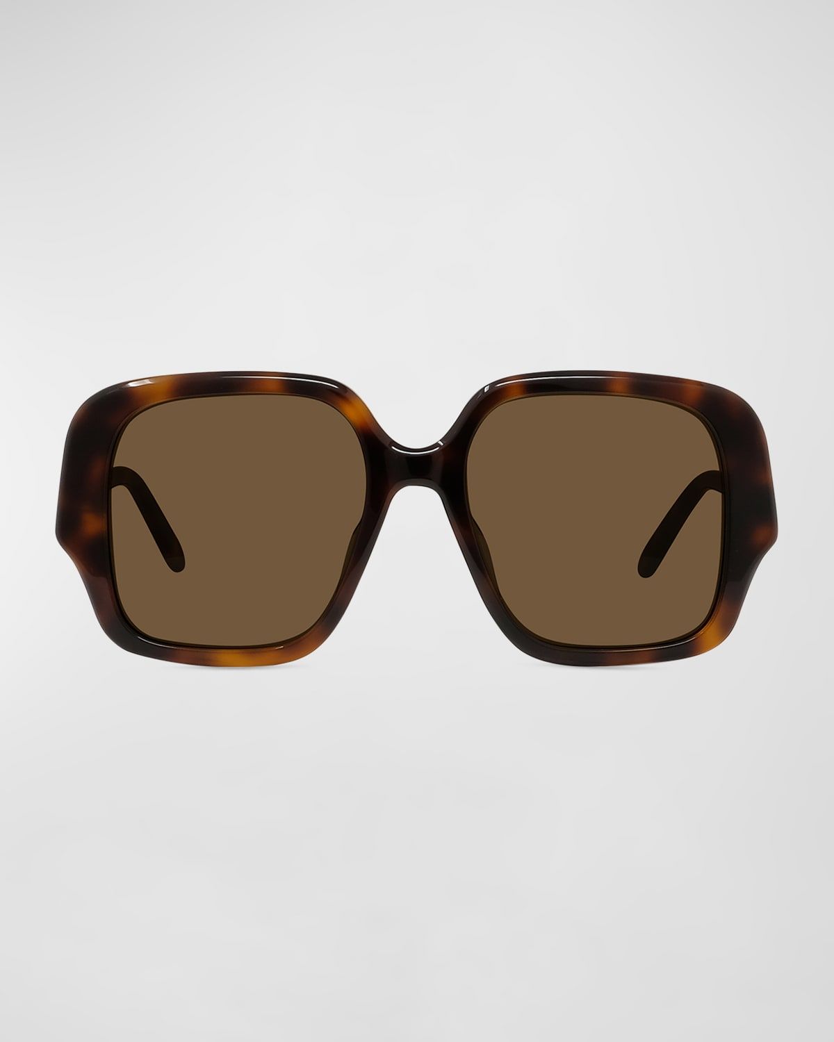 Logo Acetate Square Sunglasses