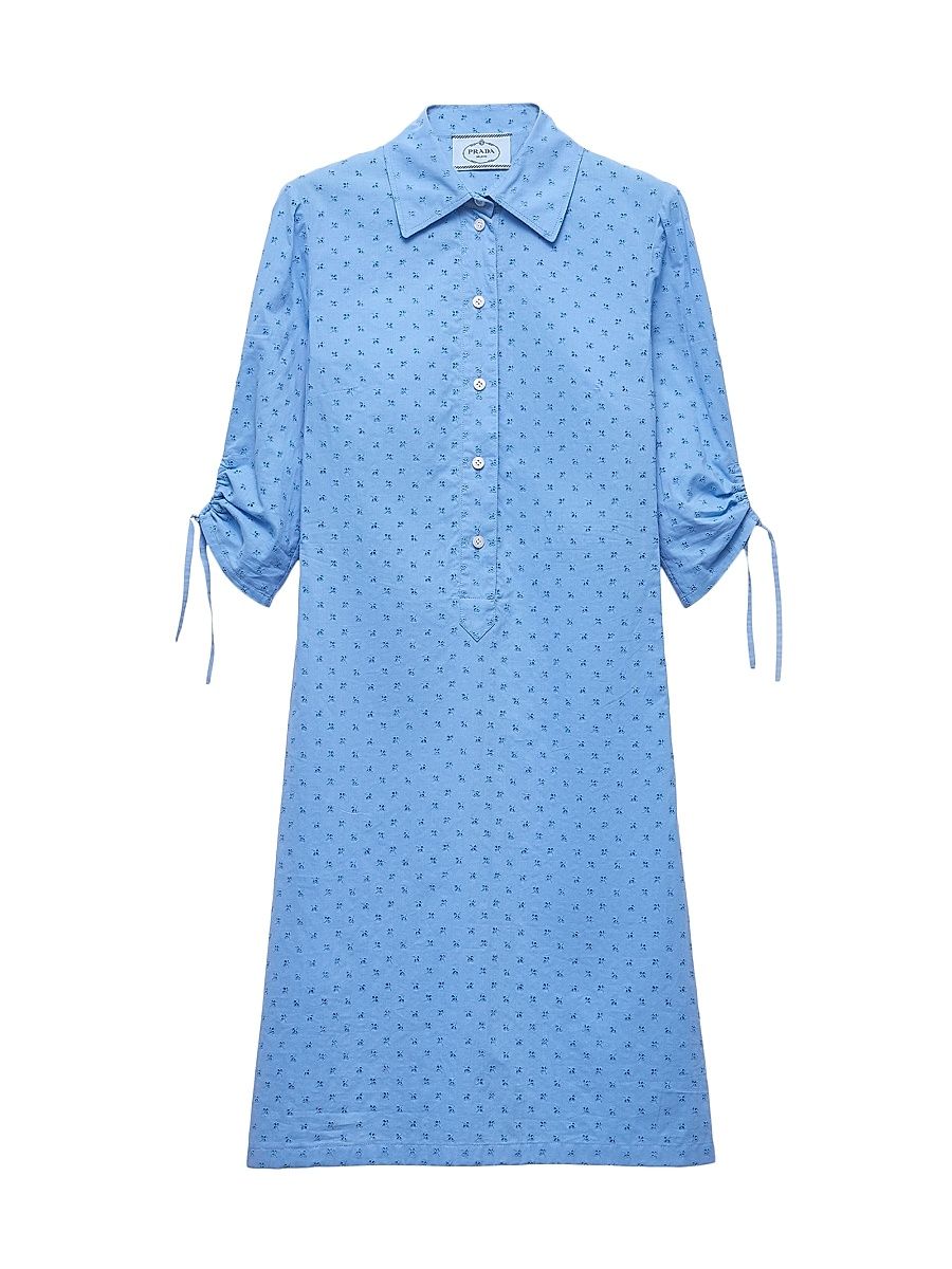 Women's Eyelet Lace Dress - Blue - Size 6