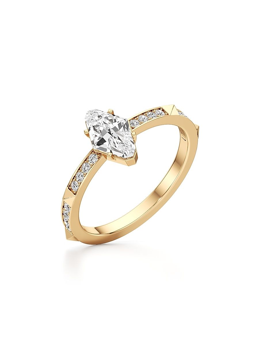 Women's Armor 18K Yellow Gold & 1.11 TCW Lab-Grown Diamond Ring - Yellow Gold - Size 6.75
