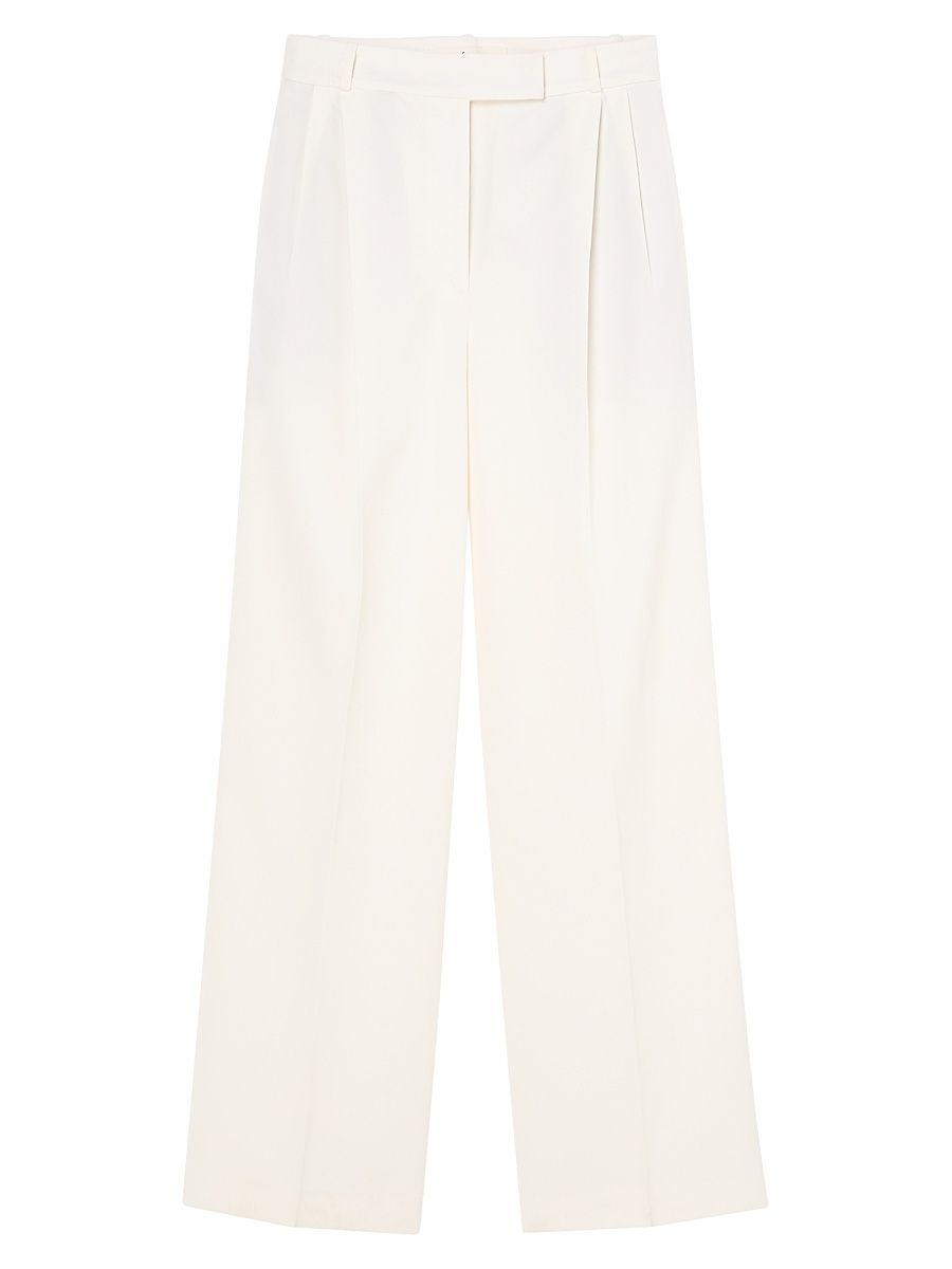 Women's Mid-Rise Tailored Trousers - Off White - Size 10