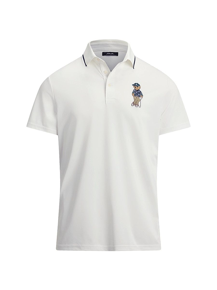Men's Polo Bear Airtech Pique Knit Polo Shirt - Ceramic White - Size XXL