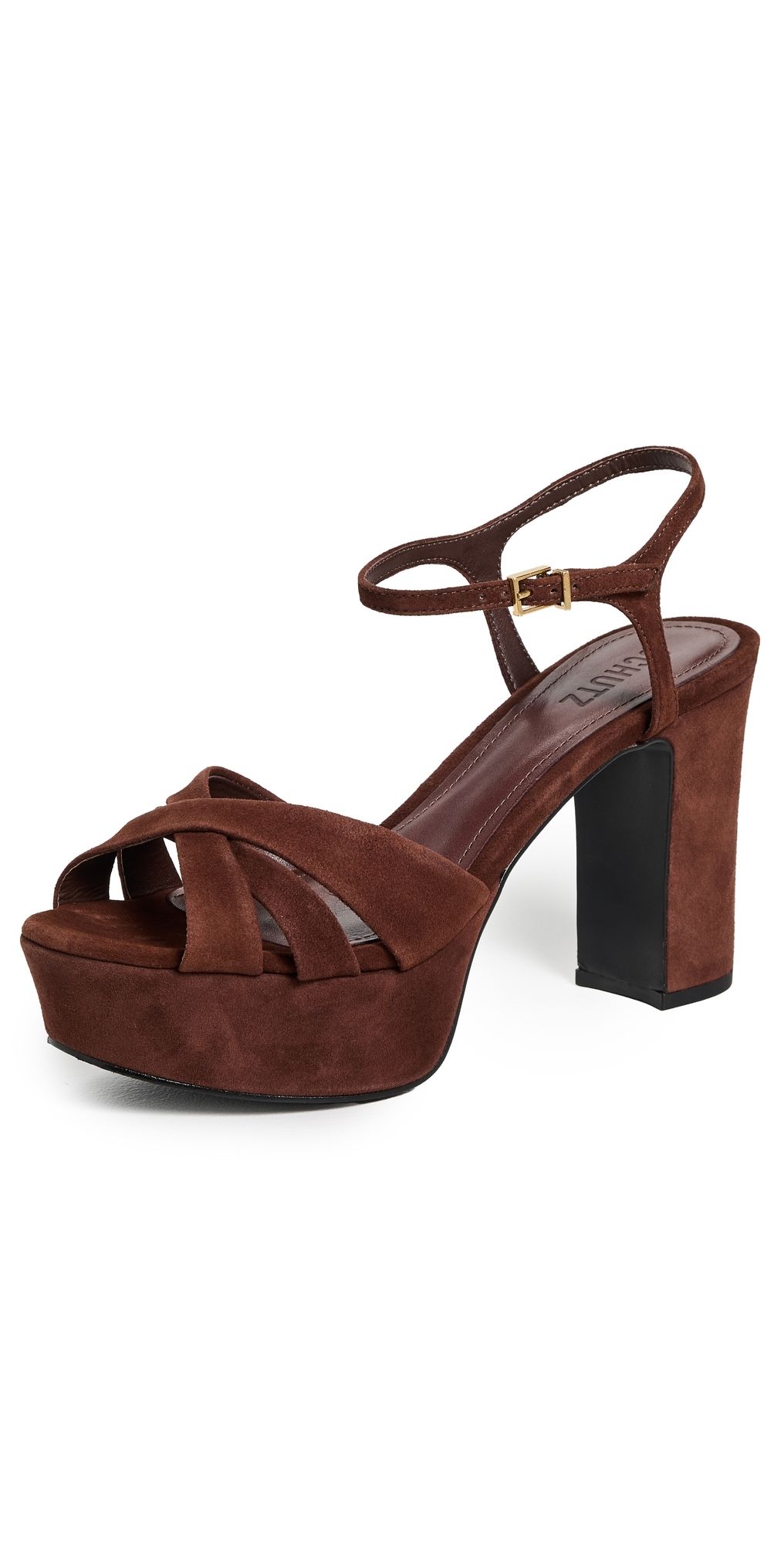 Schutz Keefa Platform Heels Root Brown 11