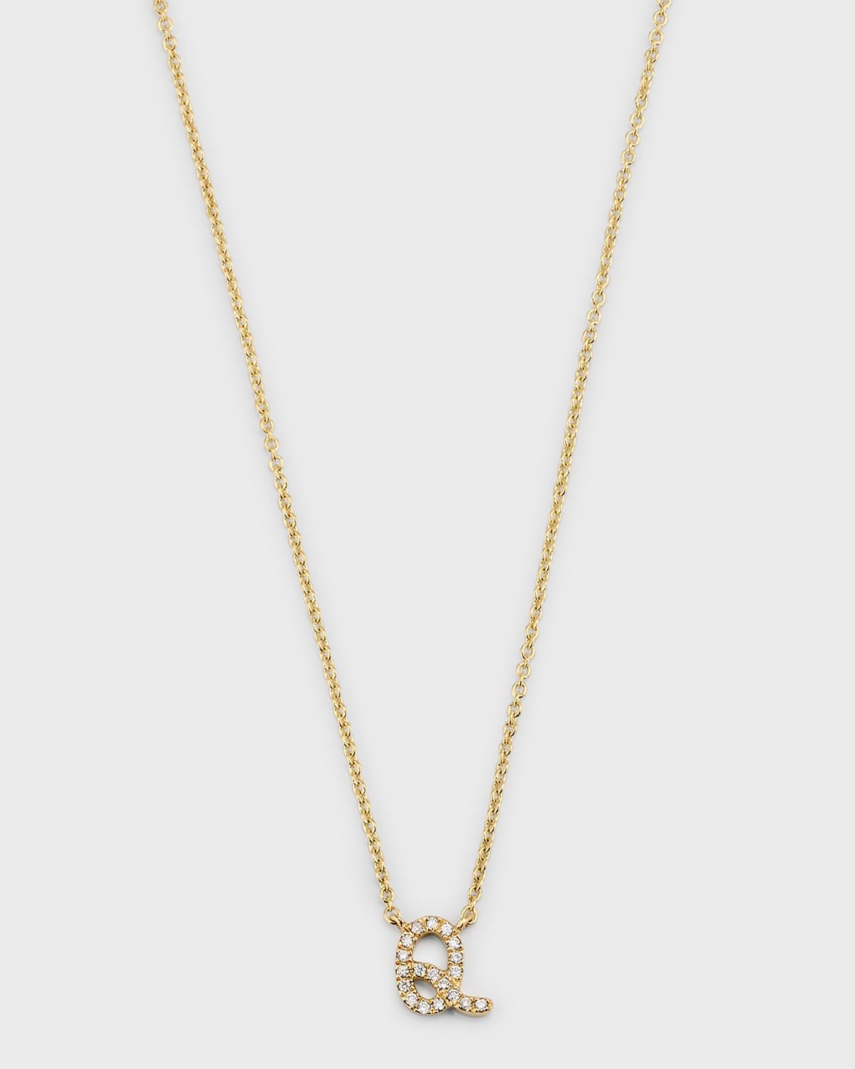 14k Diamond Pave Initial Necklace