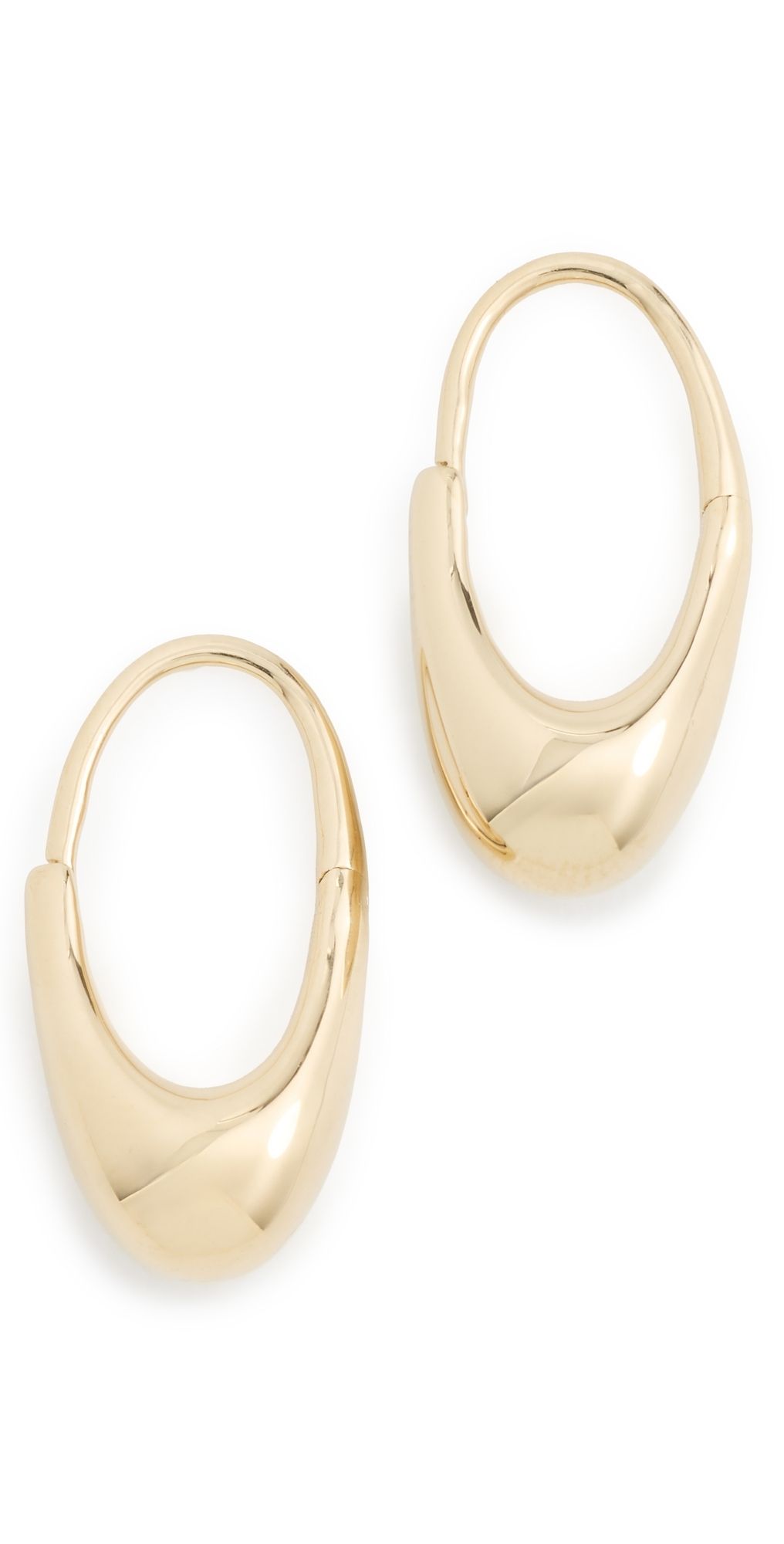 Otiumberg Roscida Drop Hoops Gold One Size