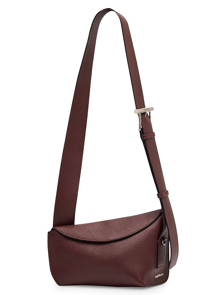 Women's T-Bar Leather Sling Bag - Cranberry