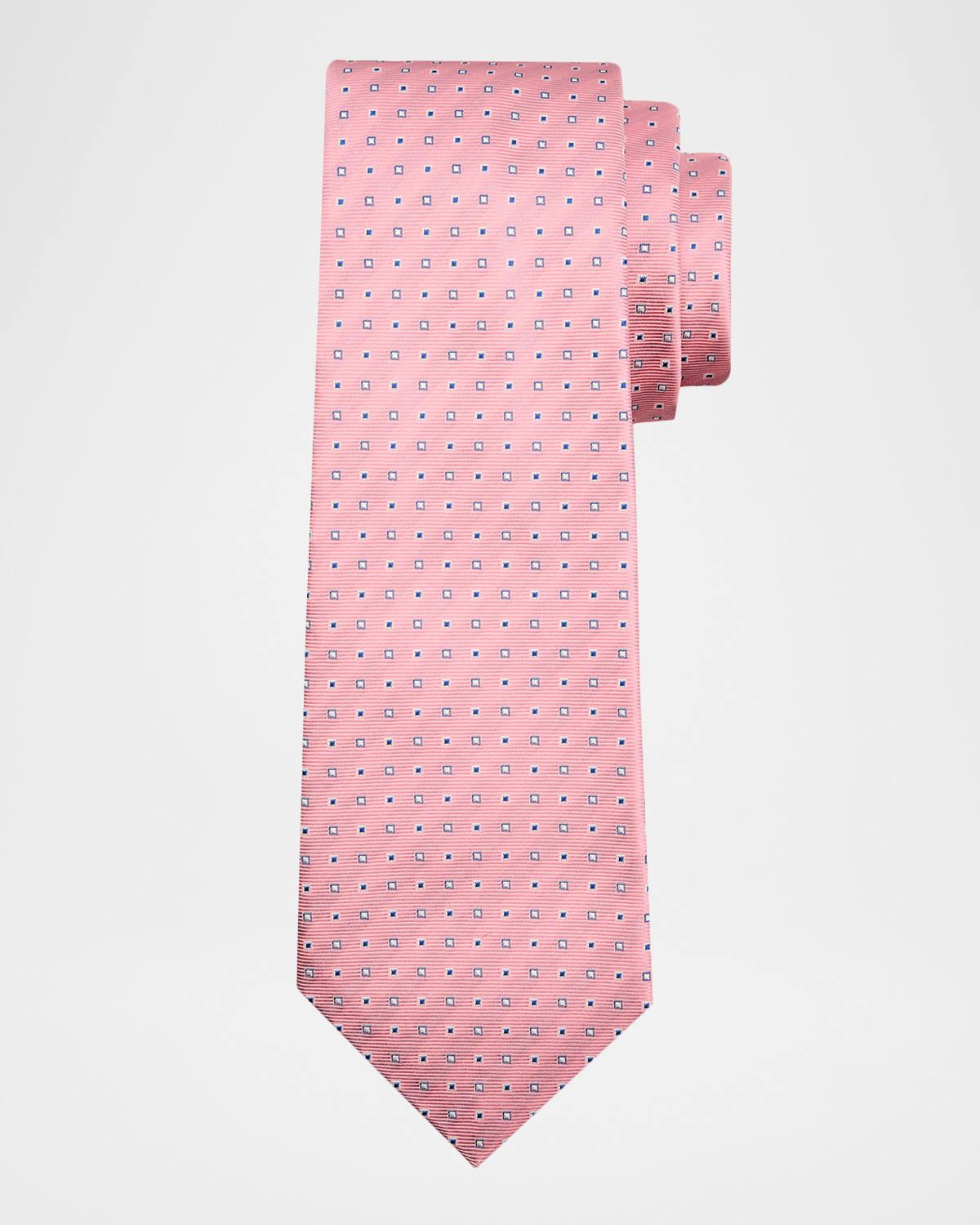 Men & apos;s Micro-Geometric Silk 7-Fold Tie