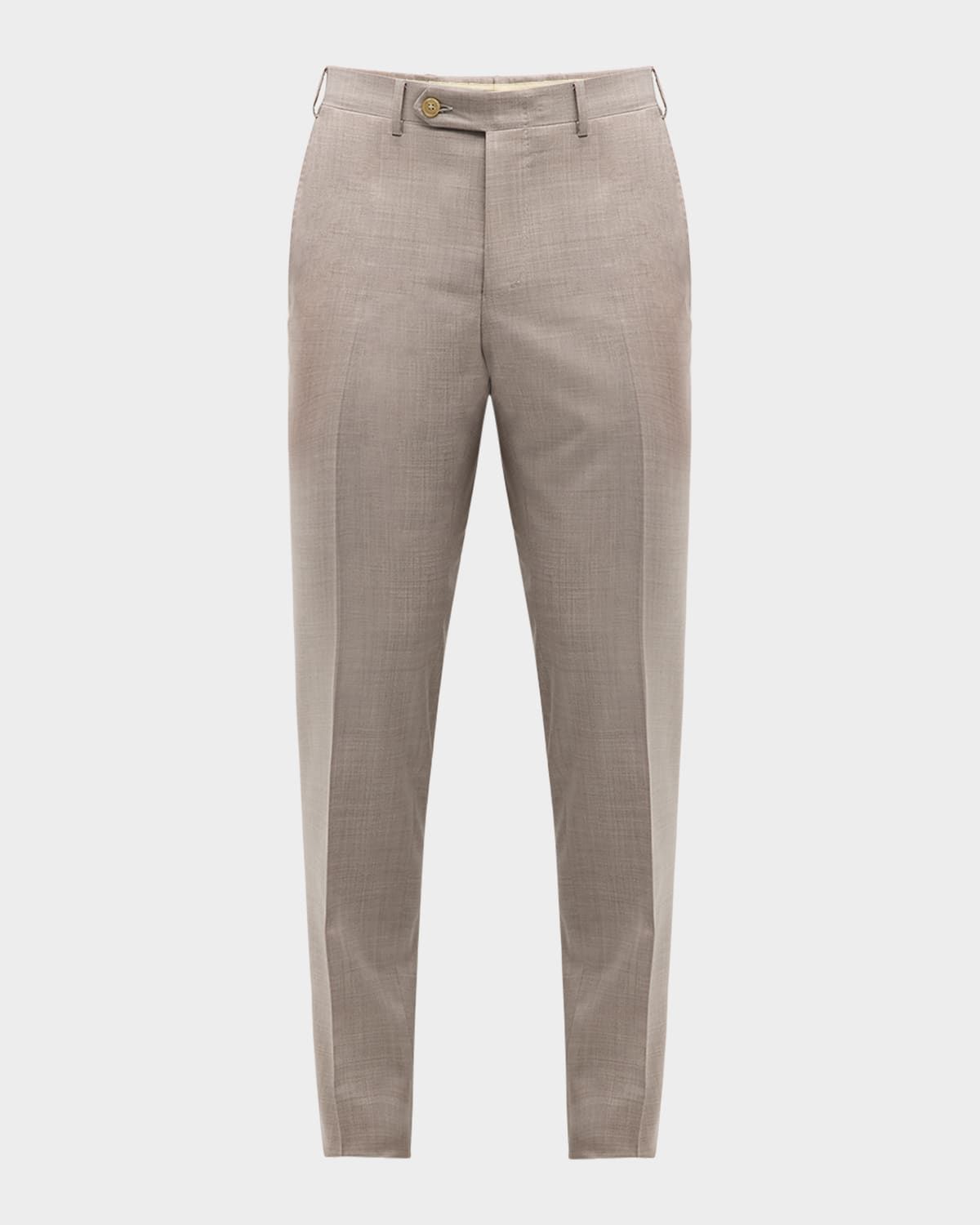 Men & apos;s Solid 150s Wool Twill Pants