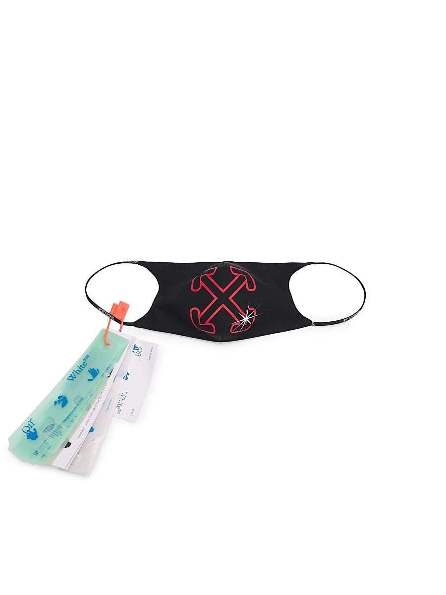 Men's Starred Arrow Simple Mask - Black Red - Size Small