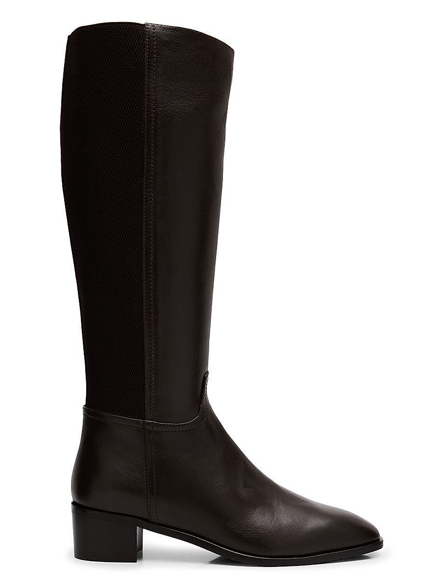 Women's Ricarda 44MM Leather Knee-High Boots - Brown - Size 11